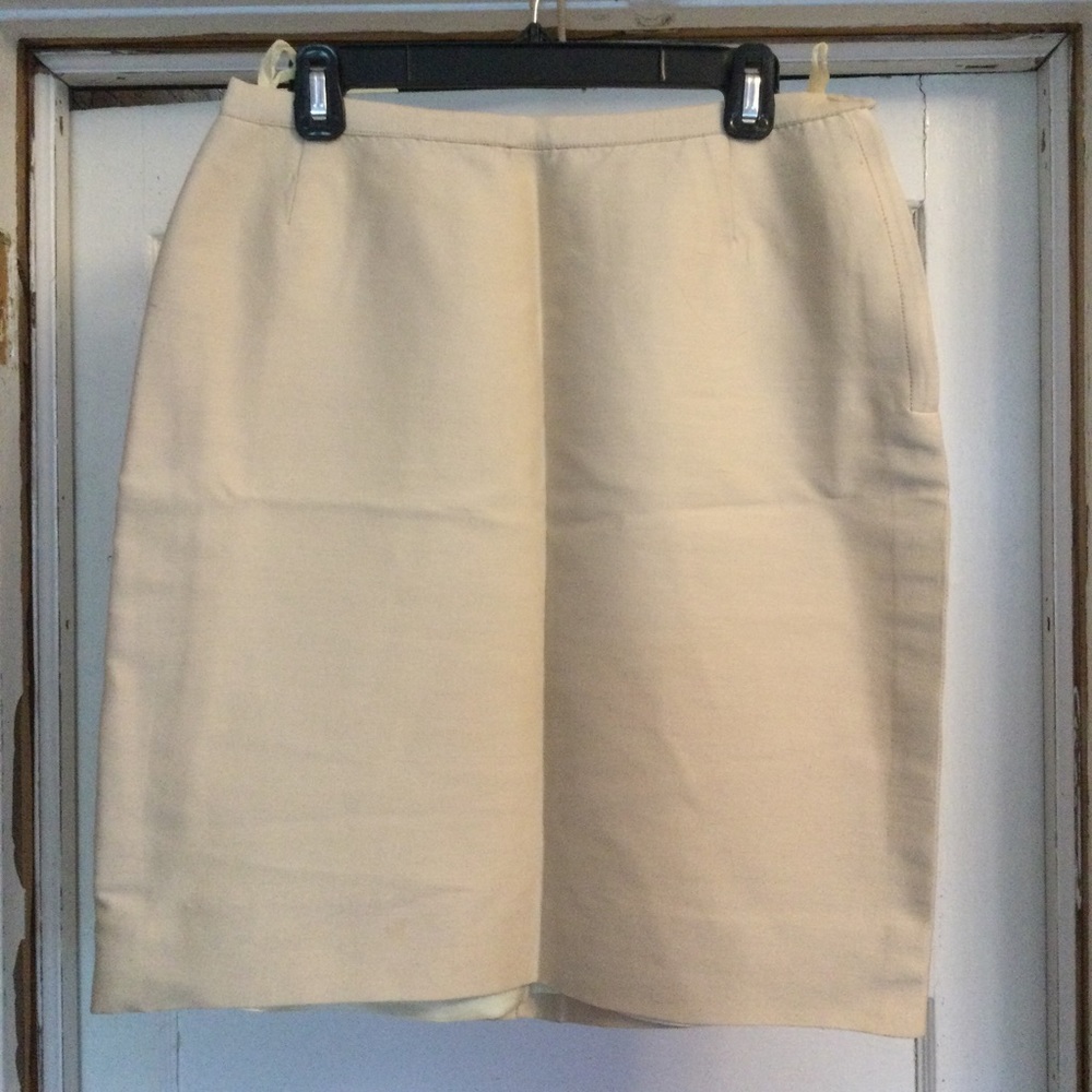 Vintage Cream Pencil Skirt